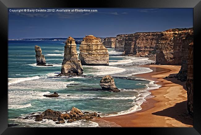 12 Apostles Framed Print by Barry Cocklin