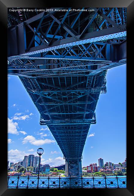 Under the Bridge Framed Print by Barry Cocklin