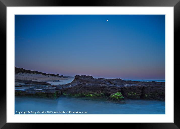 last light by moonlight Framed Mounted Print by Barry Cocklin