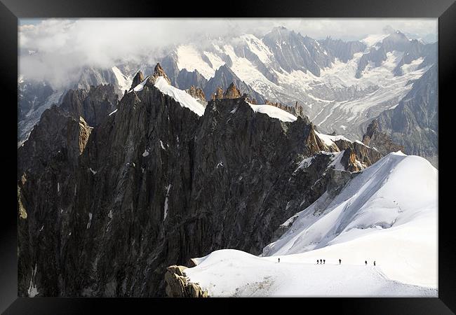 Peaks of Mount Blanc Framed Print by Cristian Mihaila