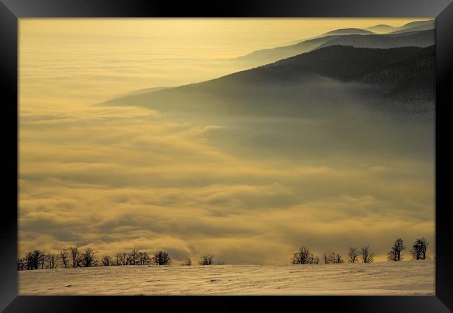 Above the clouds Framed Print by Cristian Mihaila