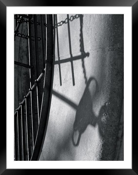 Shadow on a well Framed Mounted Print by Benoit Charon