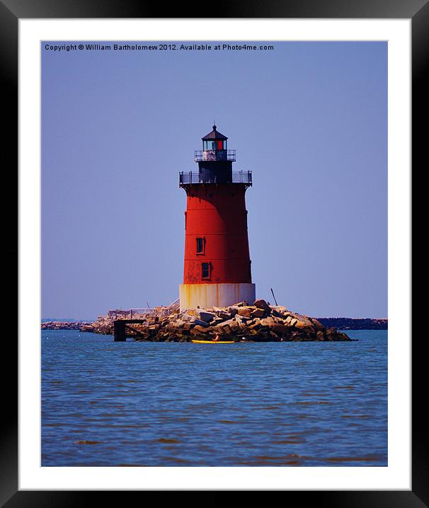 Cape Henlopen Lighthouse Framed Mounted Print by Beach Bum Pics