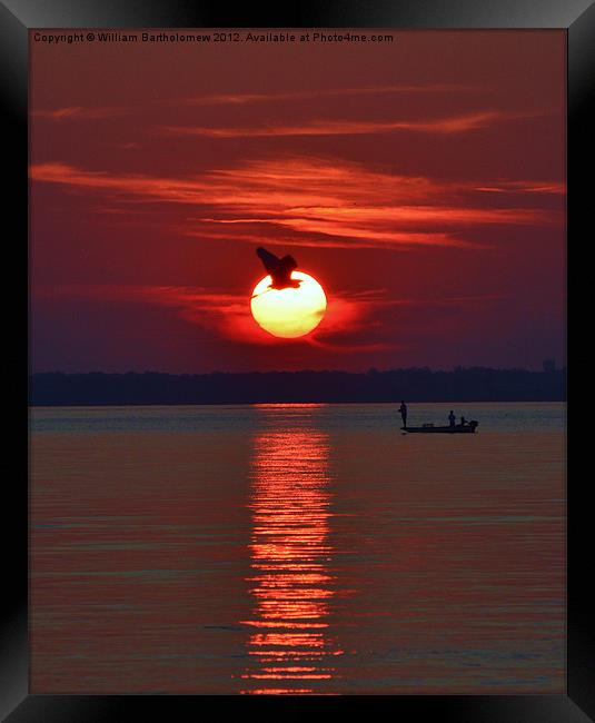Sunset Fishing Framed Print by Beach Bum Pics