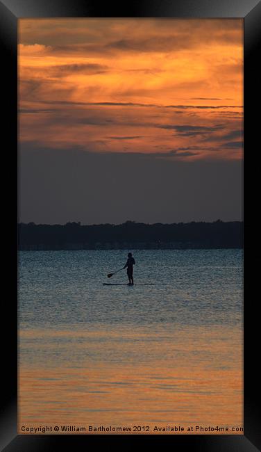 Evening PaddleBoard Framed Print by Beach Bum Pics