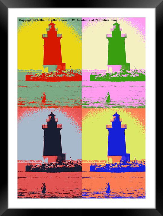Lighthouse Pop Art Framed Mounted Print by Beach Bum Pics