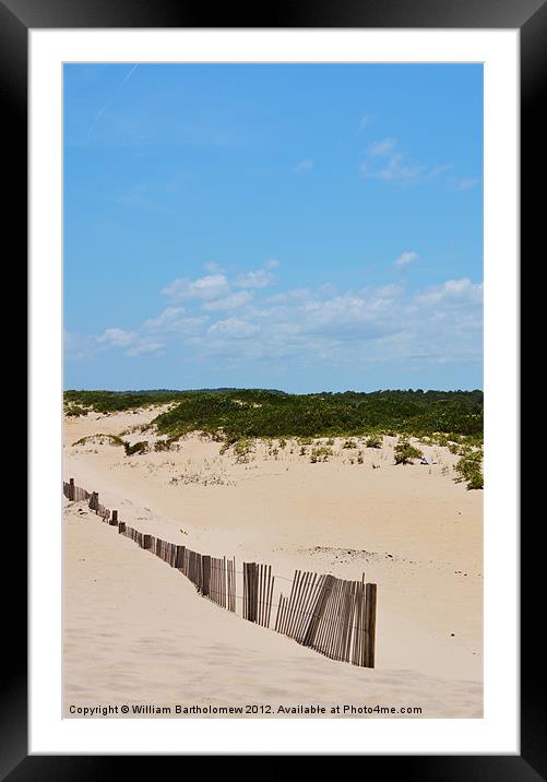 Dune Fence Framed Mounted Print by Beach Bum Pics