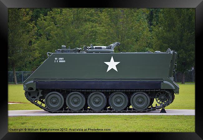 M113 Personnel Carrier Framed Print by Beach Bum Pics