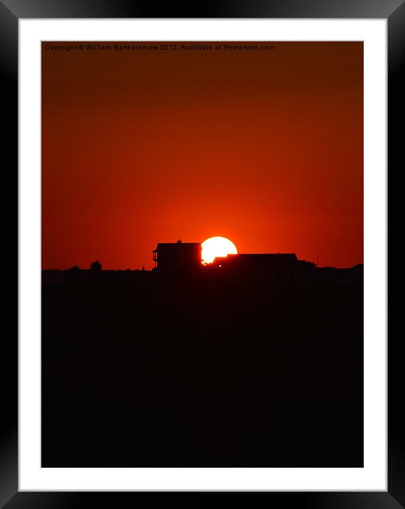 Red Skies at Night Framed Mounted Print by Beach Bum Pics