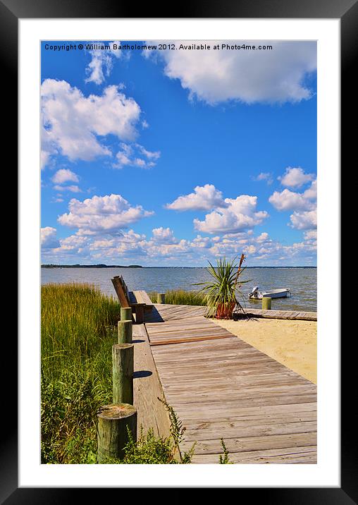 Blue Sky, White Clouds Framed Mounted Print by Beach Bum Pics