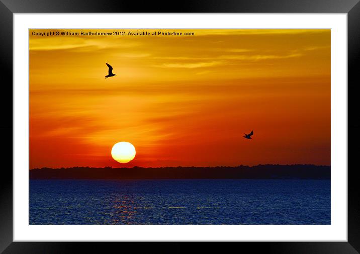 Red, Orange and Blue Framed Mounted Print by Beach Bum Pics