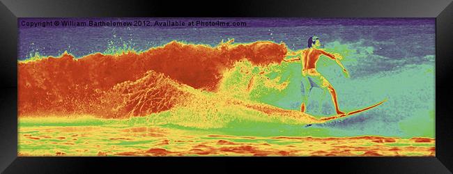 Multicolor Surfing Framed Print by Beach Bum Pics