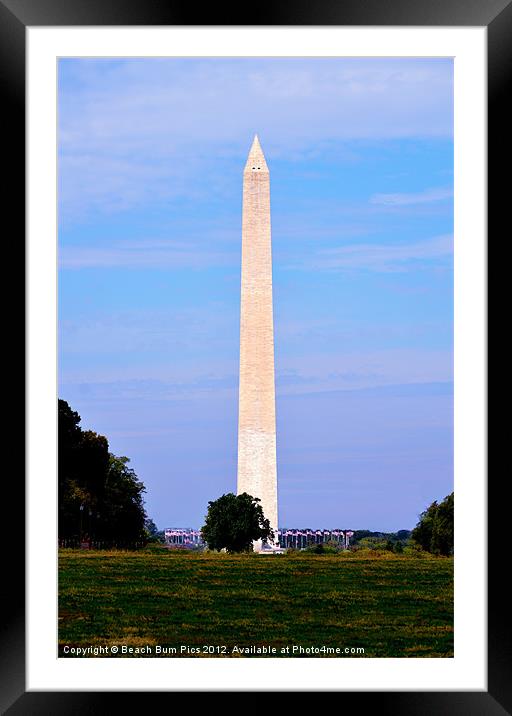 Washington Monument Framed Mounted Print by Beach Bum Pics