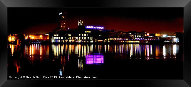 Under Armour at Night Framed Print by Beach Bum Pics