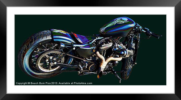 Blue Bike Lacquered Framed Mounted Print by Beach Bum Pics