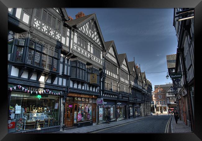 St Werburgh Street, Chester Framed Print by E Harrison