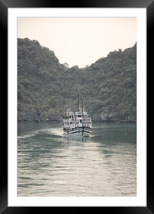 Cruising Halong Bay Framed Mounted Print by Jed Pearson