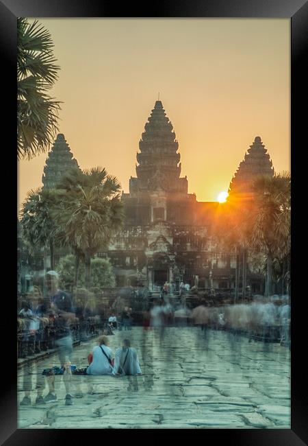 Angkor Wat sunburst Framed Print by Jed Pearson