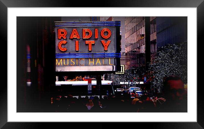 Radio City Framed Mounted Print by Jed Pearson