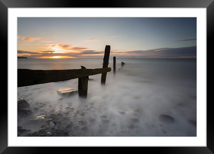  Pebbles and Mist Framed Mounted Print by Jed Pearson