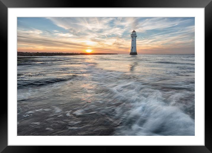 New Brighton sunset Framed Mounted Print by Jed Pearson