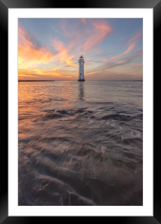 Ripples at sunset Framed Mounted Print by Jed Pearson