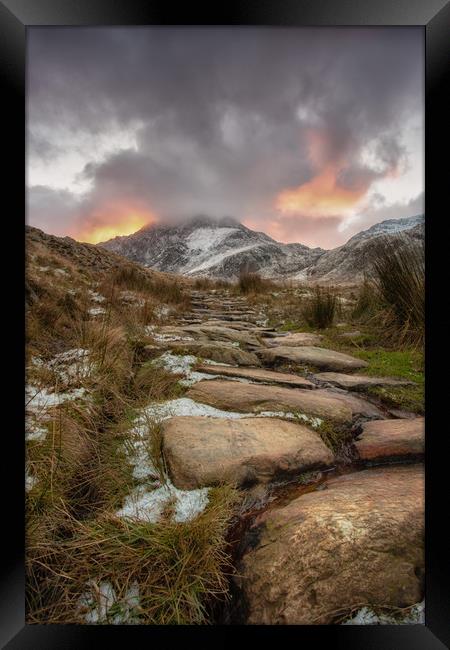 Tryfan Ascent Framed Print by Jed Pearson