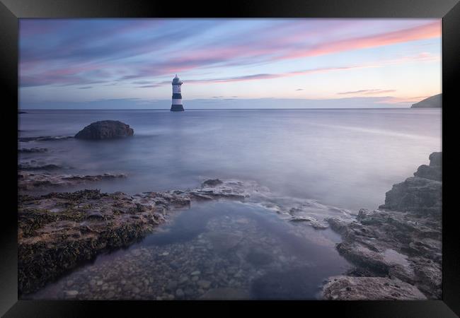 Penmon Light Framed Print by Jed Pearson