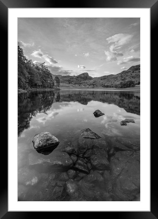 Blea Tarn Reflections Framed Mounted Print by Jed Pearson