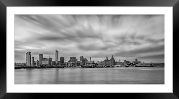 Liverpool Waterfront Panorama Framed Mounted Print by Jed Pearson