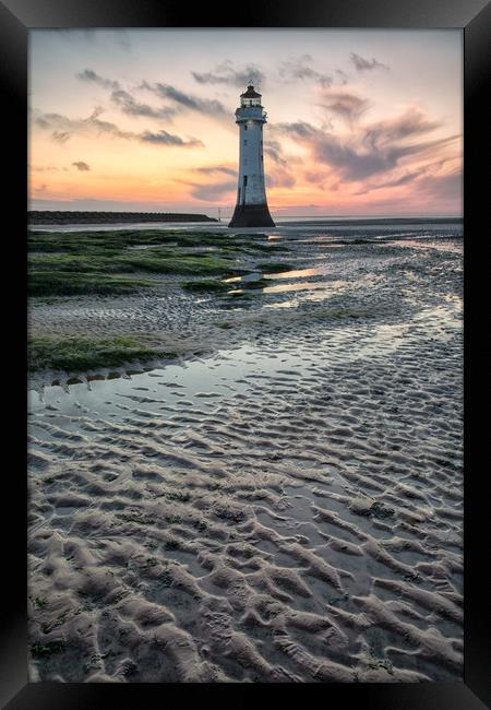 Perch Rock subtle sunset Framed Print by Jed Pearson