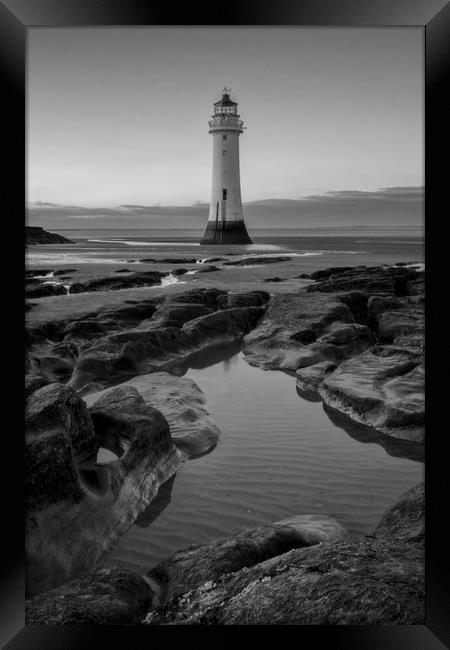 Tide pools at Perch Rock Framed Print by Jed Pearson