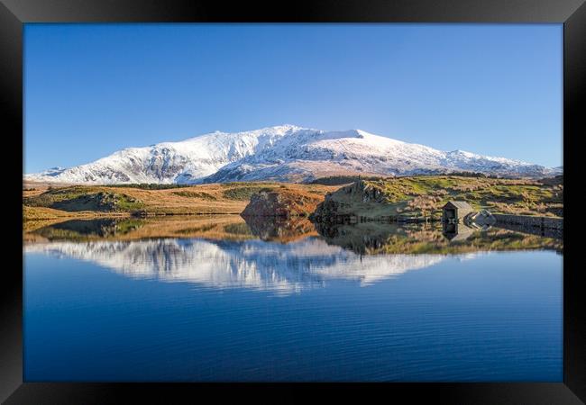 Snowdon Reflected Framed Print by Jed Pearson