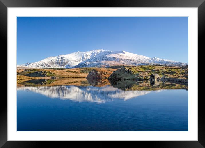 Snowdon Reflected Framed Mounted Print by Jed Pearson