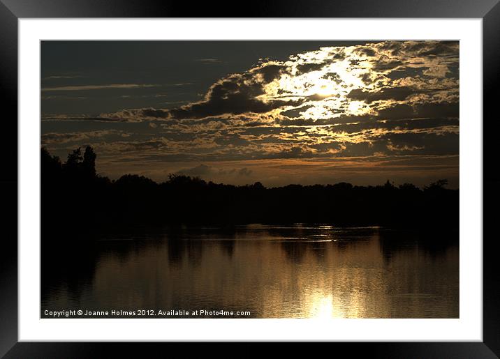 Sunset At The Lakes Framed Mounted Print by Joanne Holmes