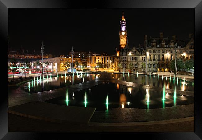 Bradford By Night Framed Print by Bob  Hoyle