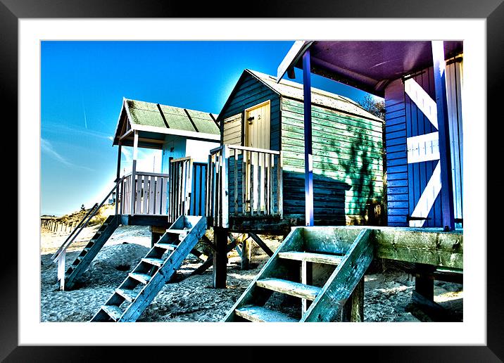 Wells beach Huts Framed Mounted Print by Kate Knight