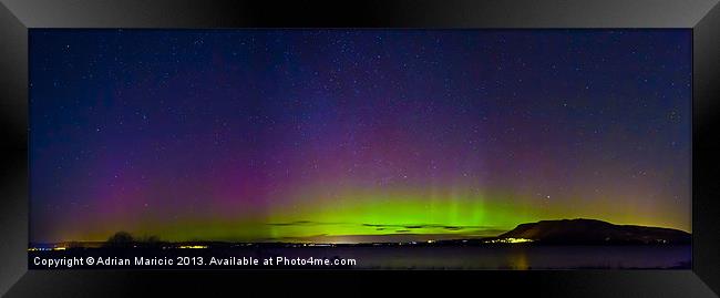 Aurora over Loch Leven Fife Framed Print by Adrian Maricic