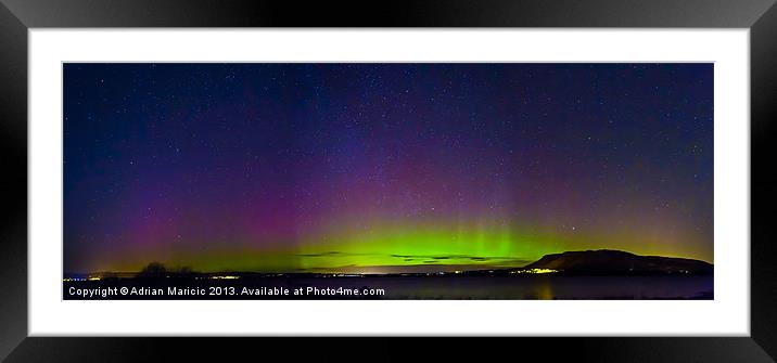 Aurora over Loch Leven Fife Framed Mounted Print by Adrian Maricic