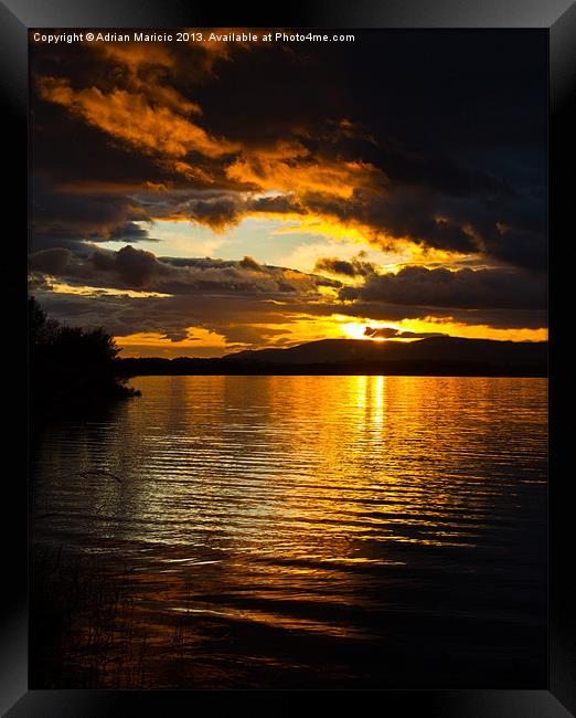 Sunset on Loch Leven Framed Print by Adrian Maricic