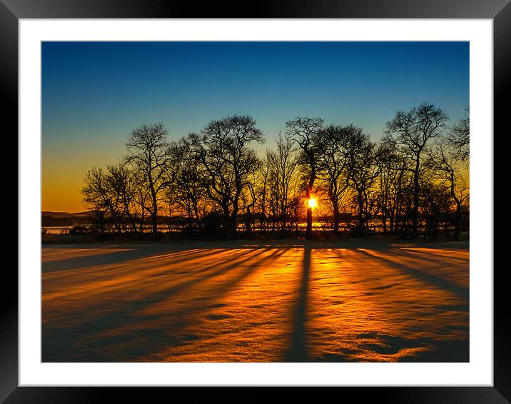 Sunset on snow Kinross Framed Mounted Print by Adrian Maricic