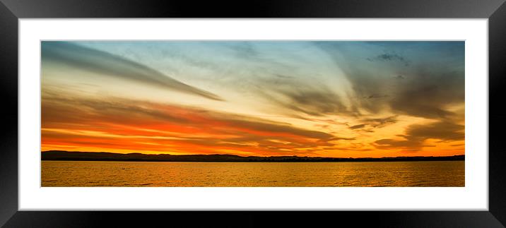 Dragon Sunset Framed Mounted Print by Adrian Maricic