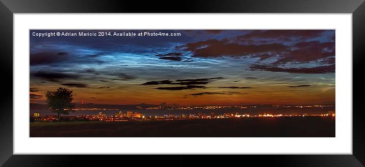  Noctilucent Clouds over Leith Framed Mounted Print by Adrian Maricic
