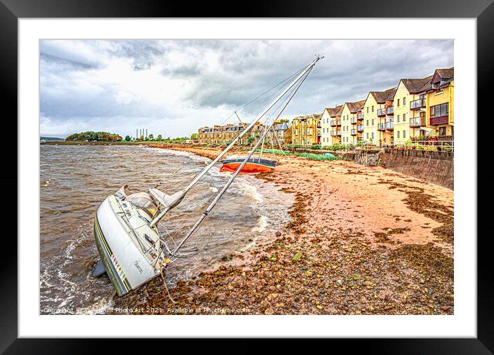 On Fairlie Beach - After The Storm Framed Mounted Print by Tylie Duff Photo Art