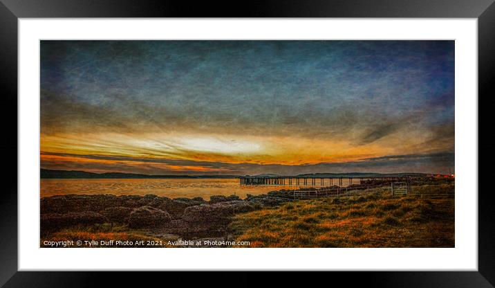 Portencross Jetty Framed Mounted Print by Tylie Duff Photo Art