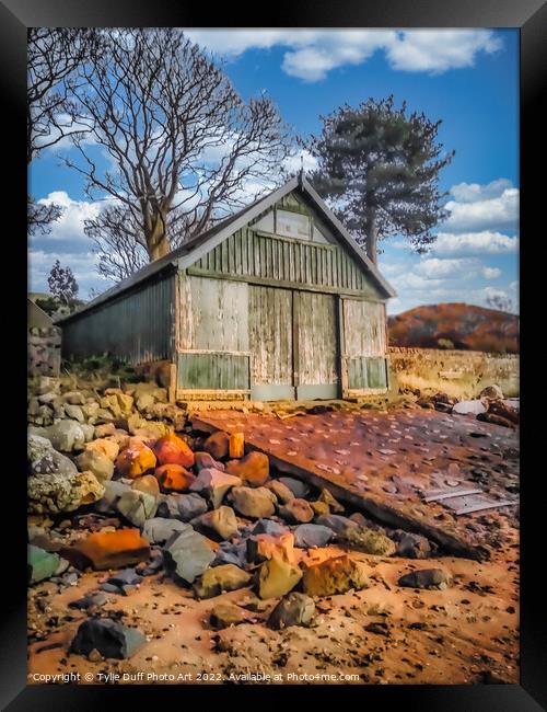 The Old Boat House at Fairlie Framed Print by Tylie Duff Photo Art
