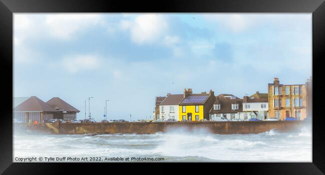 Stormy Day At Ardrossan Harbour Framed Print by Tylie Duff Photo Art