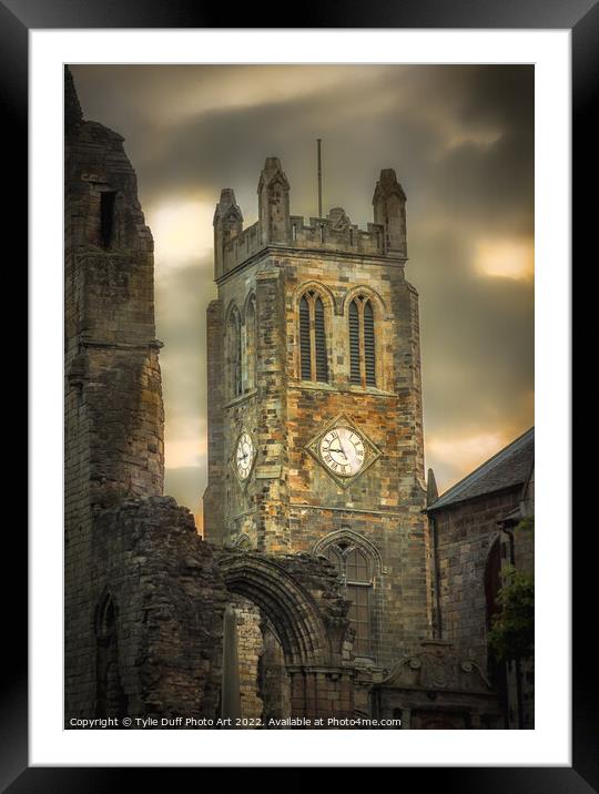 Moonlight On Kilwinning Abbey Framed Mounted Print by Tylie Duff Photo Art