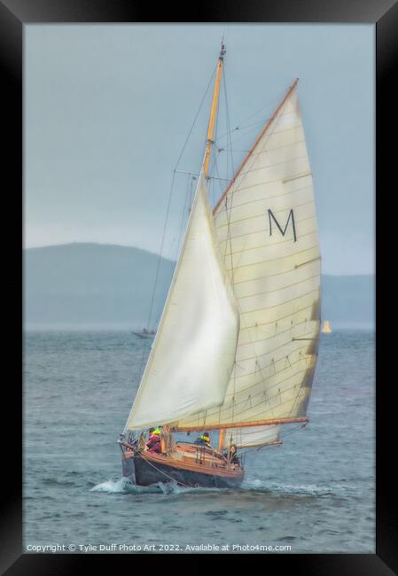 Classic Yacht Macaria at Fife Regatta 2022 (2) Framed Print by Tylie Duff Photo Art