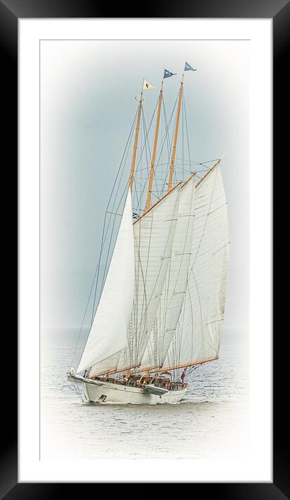 Classic Yacht Adix At Fife Regatta 2022 Framed Mounted Print by Tylie Duff Photo Art